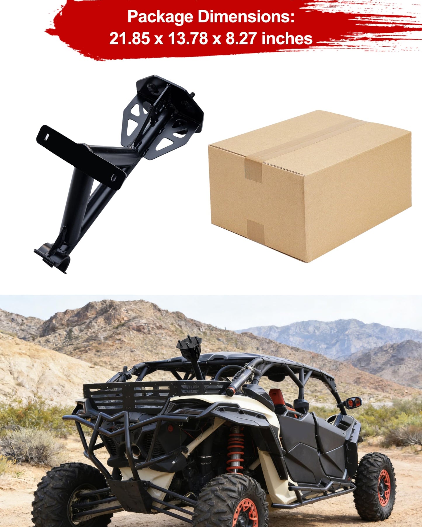 POKIAUTO Spare Tire Carrier Holder for 2017+ Can Am X3 Accessories, One-Piece Heavy Duty Metal Spare Tire Mount Storage Rack for Can-Am Maverick X3 XDS XRS MAX Turbo RR 2017-2026, Fits up to 34" Tire