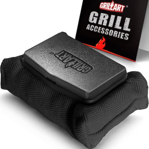 GRILLART Grill Brush - Bristle-Free Replacement Cleaning Pad for Cast Iron & Stainless Steel Grates - Dark Black