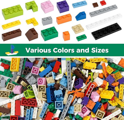 1000 Pieces Building Blocks Classic Stackable Base Plates 3 6.3 x 6.3 Blue Gray and Green Base Plates Compatible with All Major Brands