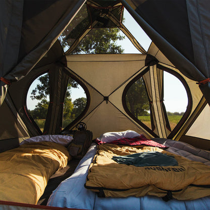 Bushnell Tent | Instant Pop Up 3P / 4P/ 6P / 8P Hub Style Tents | Best Pop Up Tent for Camping, Hiking, Family Camping, Hunting, Fishing, and Basecamp (4 Person)