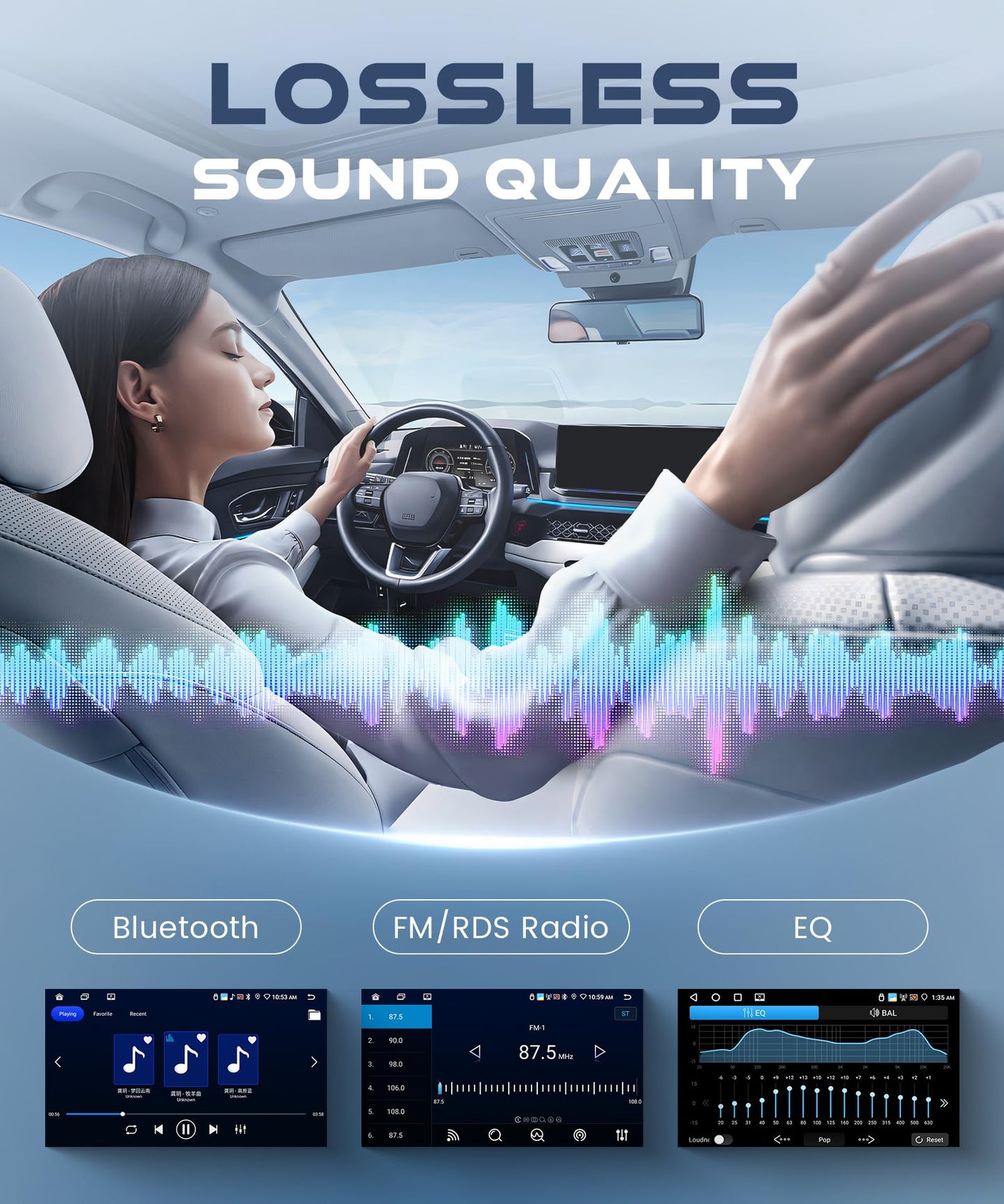Rimoody 4G+64G Android Car Stereo for Ford Expedition 2007-2014 (Manual A/C) with Wireless Carplay Android Auto Radio, 9'' Touchscreen Head Unit GPS 5G-WiFi Bluetooth FM/RDS EQ-32 Backup Camera SWC