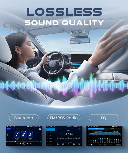 Rimoody 4G+64G Android Car Stereo for Ford Expedition 2007-2014 (Manual A/C) with Wireless Carplay Android Auto Radio, 9'' Touchscreen Head Unit GPS 5G-WiFi Bluetooth FM/RDS EQ-32 Backup Camera SWC