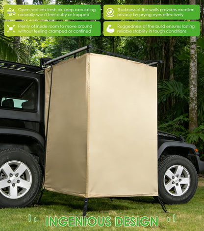 Shower Tent Awning Car Outdoor Camping Shower Tent Vehicle Side Shower Room Portable Privacy Shelter Restroom Bathroom Overland for RV Van Truck