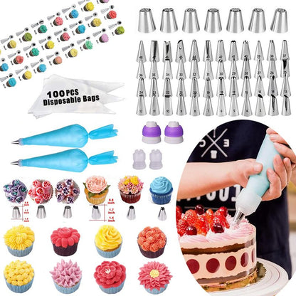 Cake Decorating Kits 567 PCS Baking Set with Springform Pans Set, Rotating Turntable, Decorating Tools, Cake Baking Supplies for Beginners and Cake Lovers (567 PCS Cake Decorating Kits)