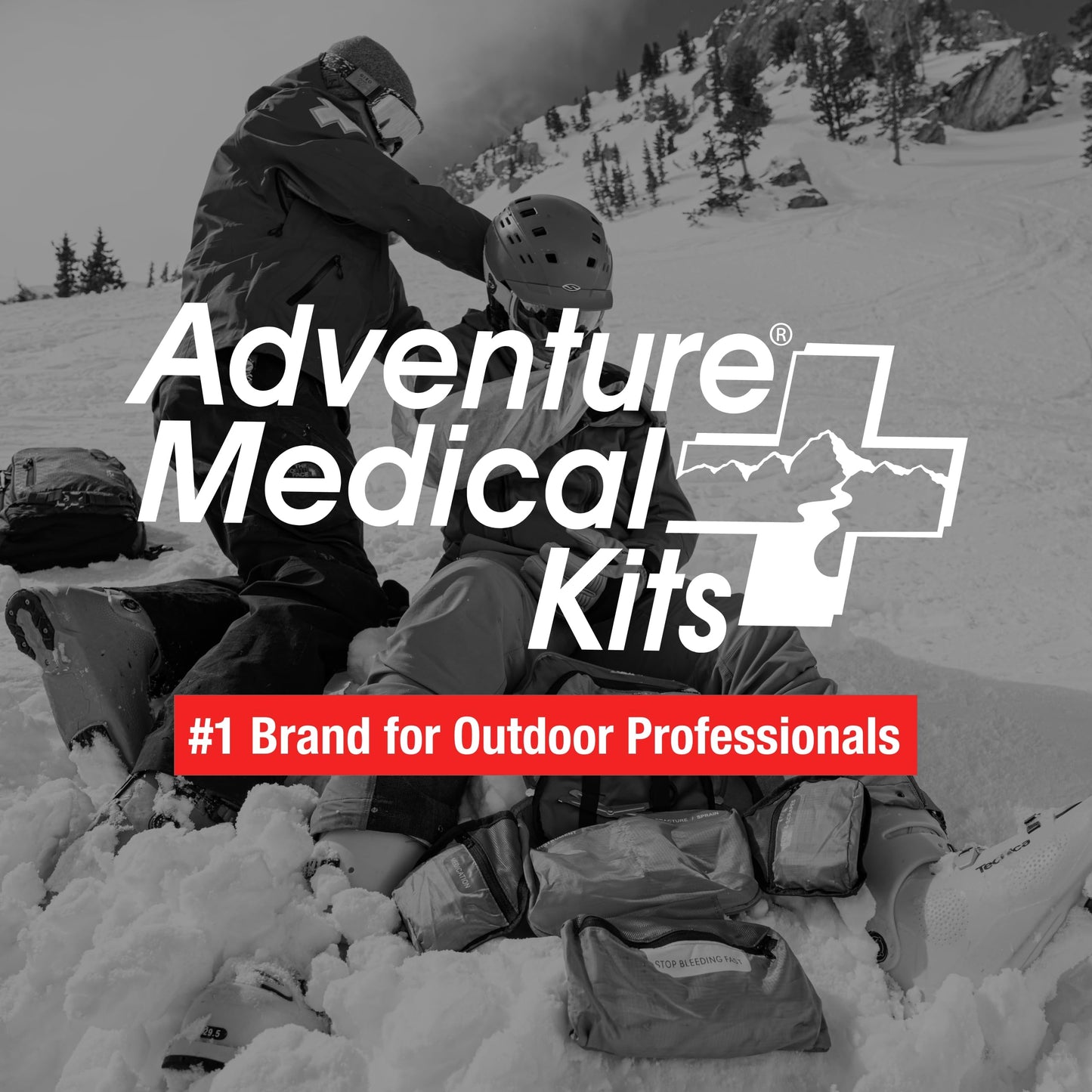 Adventure Medical Kits Mountain Series Medical Kit - Guide - Emergency Medical First Aid Kit - for 7 People for 14 Days - Comes with QuikClot Gauze, C-Splint, Guide Book & More - 163 Pieces