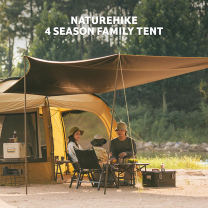 Naturehike Canopy for Dune 4 Person Tent, Camping Tarp with Poles, Waterproof 10000mm+ & UPF50+