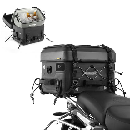 Rhinowalk Waterproof Motorcycle Cooler Tail Bag Top Case– 36L Hard Shell Case + 22L Insulated Insert Bagfor Outdoor Adventures (MFT2302)