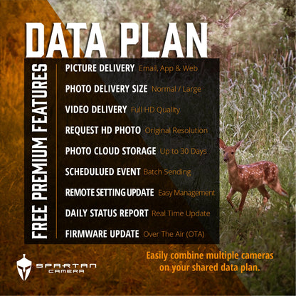 Spartan Camera GoLive 4G LTE Trail Camera, Free Roaming in US, Live-Streaming, Anti-Theft GPS, On-Demand Image&Video Capture, Real-time Updates, Built-in Lithium Battery, Blackout (1, AT&T)