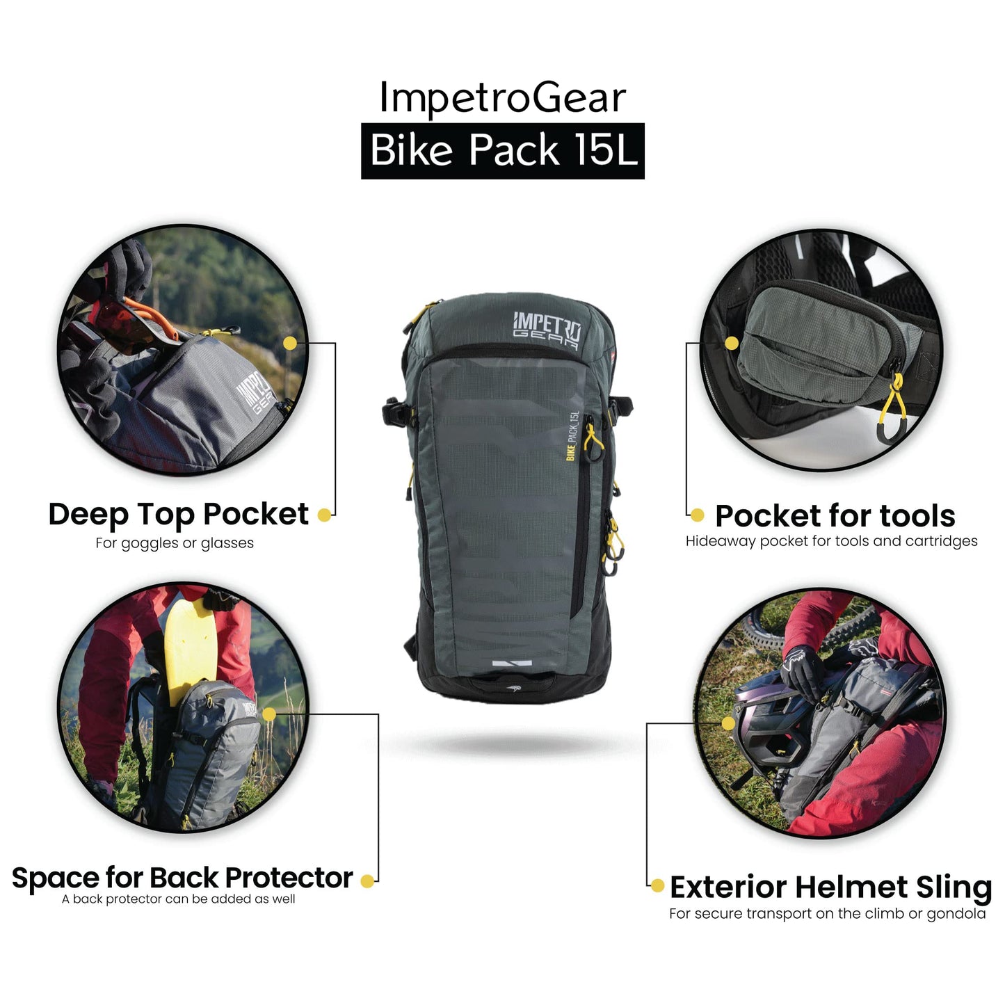 BALTORO 15L Biking Backpack for Men and Women - Large Capacity Hiking Backpack - Water Repellent Mountain bike Backpack - Lightweight and Waterproof Outdoor Backpack for Traveling and Camping