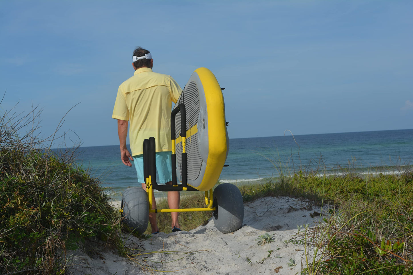 Suspenz Double-Up SUP Beach Cart with Balloon Wheels, Sand Trolley for 2 Stand Up Paddle Boards and Surfboards (22-9944)