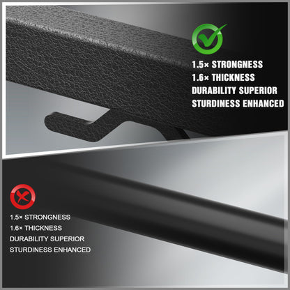 Ladder Rack for Truck Bed, Adjustable 46"-71" Width Heavy-Duty Truck Rack with E-Coating & Powder-Coated Finish, 1000LBS Capacity, No-Drilling Universal Fit for Kayaks Canoes Ladders Camping Gear
