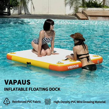 vapaus Inflatable Floating Dock with Electric Air Pump Bundle – Versatile Water Platform with Quick Inflation for Outdoor Fun