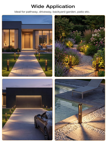 [6 Pack] CLOUDY BAY Low Voltage Path Lights,12-24V 3W LED Landscape Pathway Lights,1800K/2700K/3000K/4000K/5000K Outdoor Landscape Lighting for Driveway,Aluminum