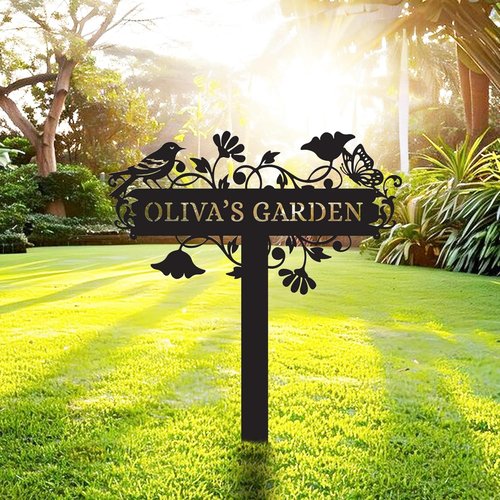 Customized Metal Signs - Personalized Garden Stake Sign | Custom Outdoor Decor for Gardeners
