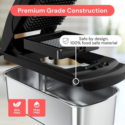 Fullstar Vegetable Chopper & Mandoline Slicer - 8-in-1 Stainless Steel Kitchen Gadget for Easy Food Prep