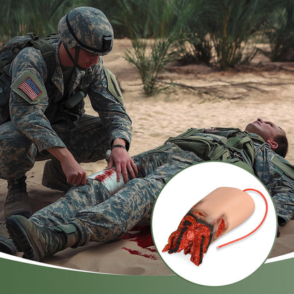 MedEduQuest Wound Packing Thigh Trainer Kit with Tourniquet, Lower Extremity Trauma Trainer for First Aid and Military Training, Tourniquet Training Leg