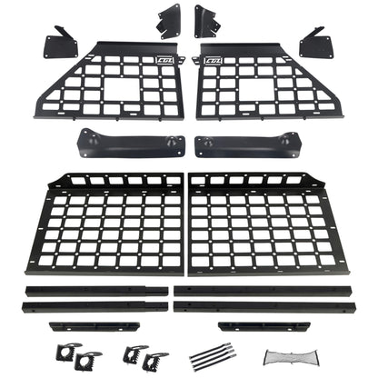 HIGH FLYING 2011-2019 for Ford Explorer Modular Storage Molle Panel System Trunk Shelf Interior Luggage Carrier Rack Trunk Organizer Aluminum (Panels+Shelf)