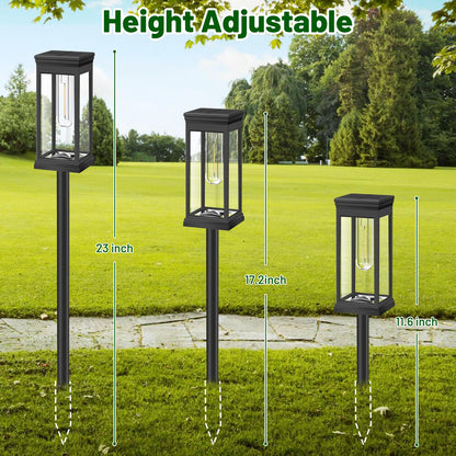 BesLowe Upgraded Solar Pathway Lights Outdoor, 12-Pack Large LED Solar Light Outdoor Waterproof, Super Bright Outside Lights for Yard, Sun-Powered Landscape Lighting for Garden Walkway, Warm White