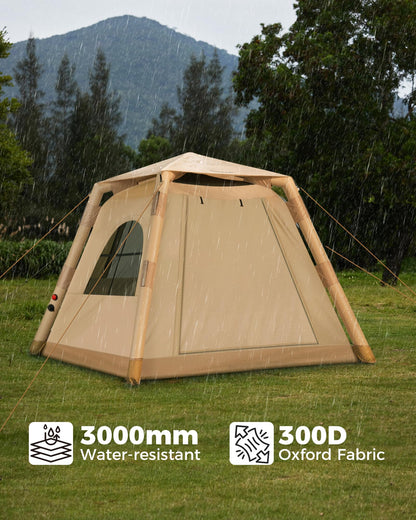 Trakiom Inflatable Tents for Camping 2-4 Person, Easy Set Up Camping Tent with Automatic & Manual Pump, Waterproof Blow Up Tent for Family Outdoor