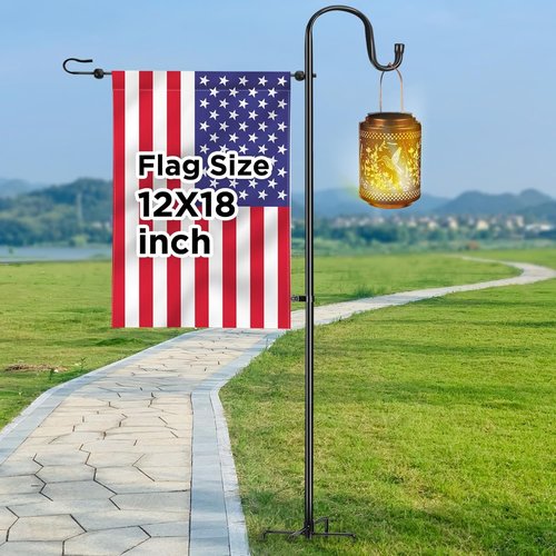 Heavy Duty Garden Flag Stand by [Brand Name] - 46-Inch Holder for 12x18 Flags | Perfect for Patio & Yard Decor