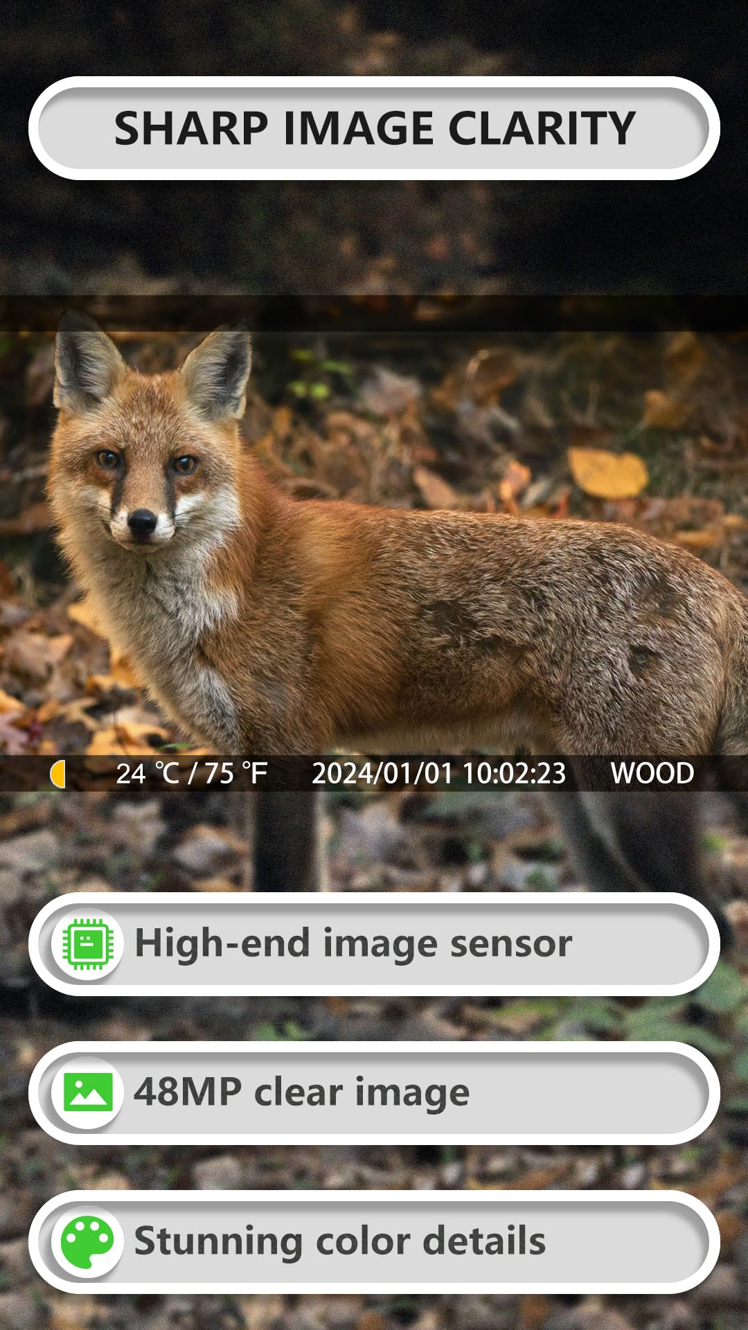 GardePro E8P WiFi Trail Camera Bundle (Non-Cellular), External WiFi Antenna, 8000mAh Rechargeable Battery, On-Site App Viewing, No-Glow Night Vision, Motion Activated