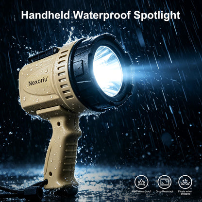 Nexoriu10000 Lumens, Rechargeable Spotlight Handheld Flashlight