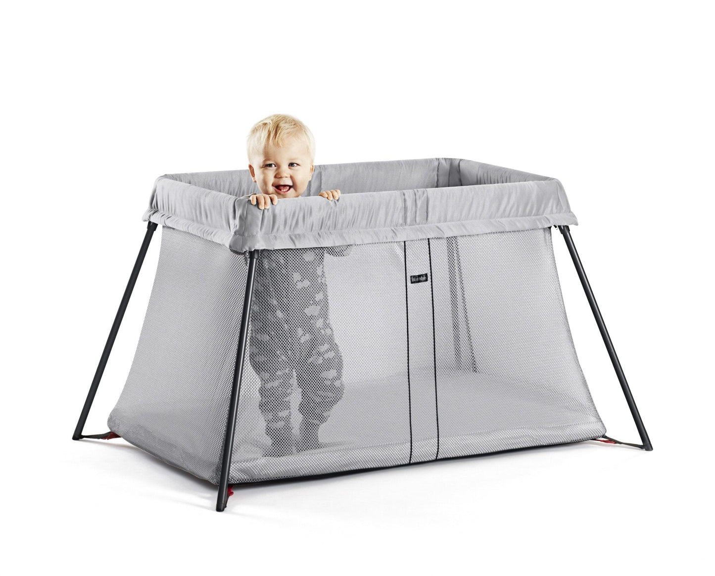 BabyBjörn Travel Crib Light - Silver + Fitted Sheet Bundle Pack