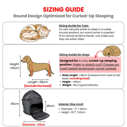 PawsInCar Crash-Tested 3-in-1 Portable Small Dog Car Seat, Cat Bed & Pet Carrier – CPS Certified for Crash Protection & Safe Travel