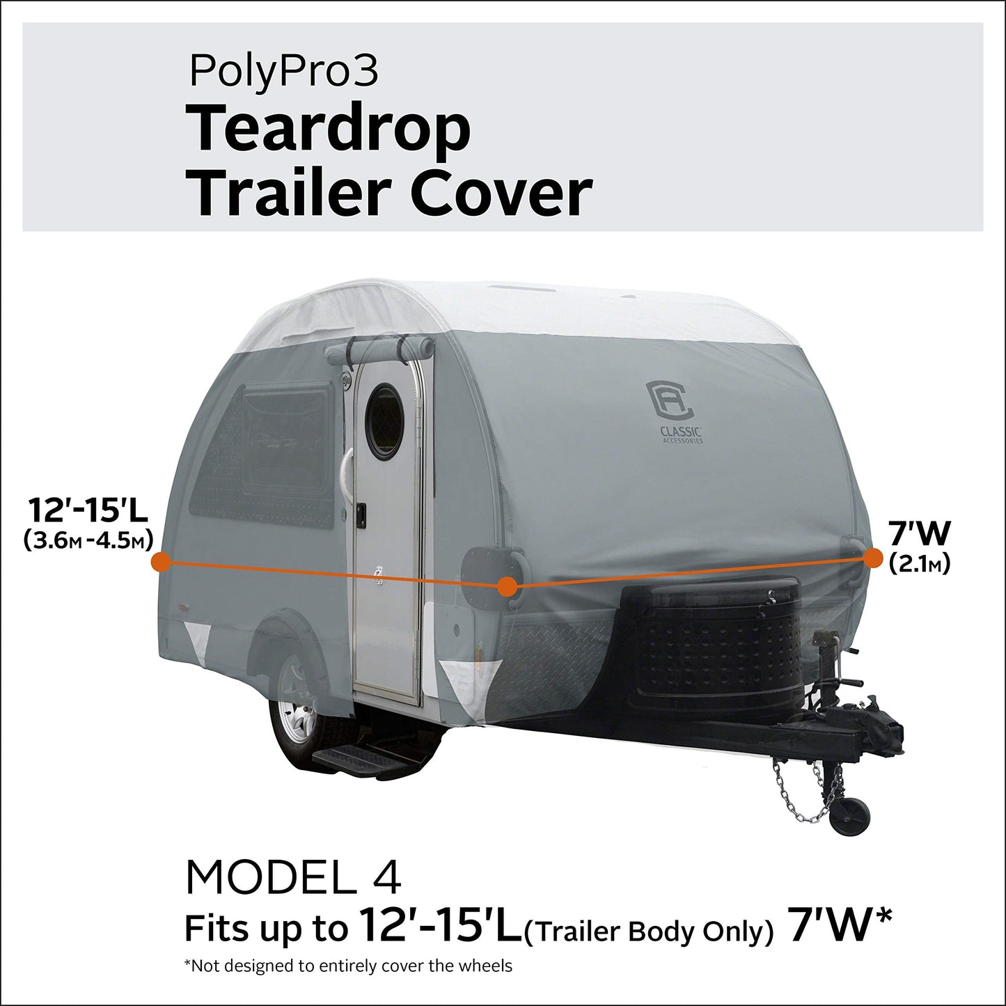 Classic Accessories Over Drive PolyPRO3 Deluxe Sloped Travel Trailer Cover, 19-21'