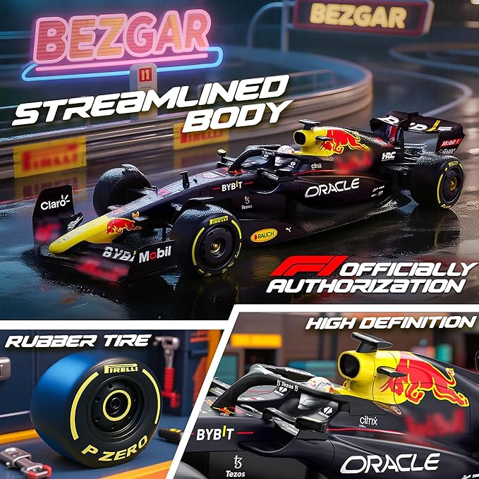 BEZGAR F1 RedBull Remote Control Car - 1:12 Officially Licensed Rb18 Toy Car 2.4GHz Race F1 Collection RC for BoysGirls and Adults Ideal for Kids &amp Collectors 94700