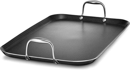 HexClad Hybrid Nonstick Double Burner Griddle - Stay-Cool Handles | Dishwasher Safe & Oven Safe Up to 900°F