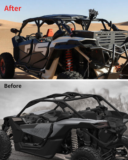 KEWISAUTO Heavy Duty Steel Rear Spare Tire Carrier for Can-Am Maverick X3 XDS XRS MAX Turbo RR 2017-2026 Accessories, One-Piece Spare Tire Mount Rack Holder