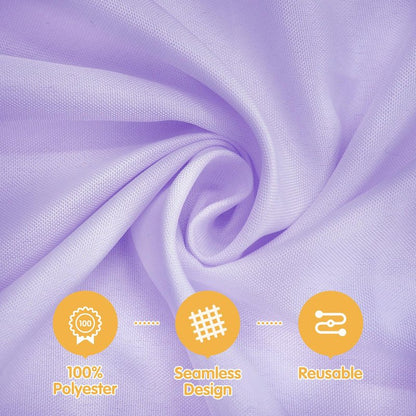 BRILLMAX 10 Pack Lavender Tablecloths 60 x 102 Inch for 6ft Rectangle Tables - 150 GSM Polyester Fabric, 15" Standard Drop, Water, Stain & Wrinkle Resistant Cloth Cover for Wedding Dining Buffet