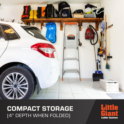 Little Giant Ladder Systems Flip-N-Lite, 5-Foot, Stepladder, Aluminum, Type 1A, 300 lbs Rated (15273-001)