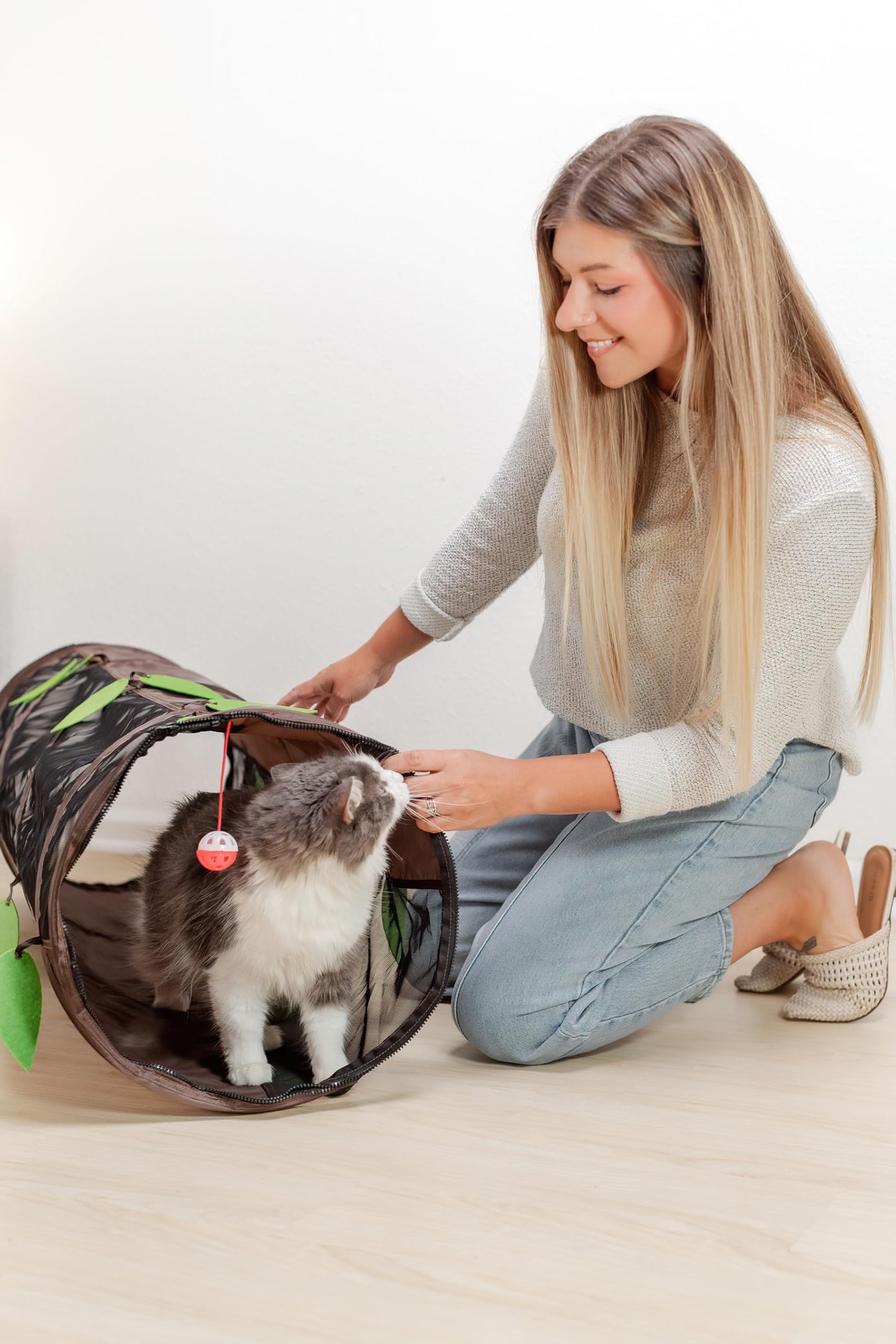 Snarky Pets Square Cat Tunnel & Cube Mega Bundle – Modular Indoor Cat Playground with 4 Tunnels & 4 Cubes