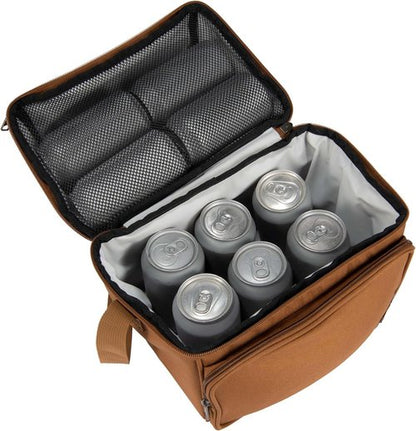 Carhartt Camping Cooler - Durable Soft Shell Lunch Bag for Work & Everyday Use | Brown