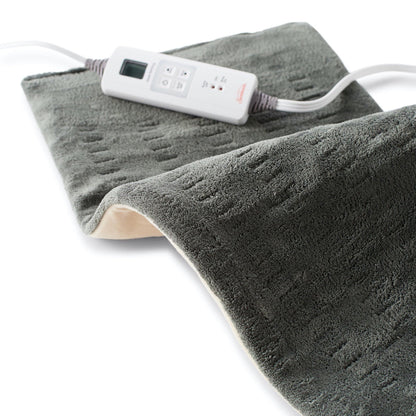 Sunbeam XL Back Neck and Shoulder Heat Therapy 12 x 24 with Auto Shut Off 6 Settings Machine-Washable Comfortable Microplush Fabric - Burgundy