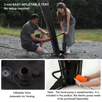 4-6 Person Inflatable Camping Tent Tarp Sun Shelter Blow Up Tent Easy Setup Waterproof Portable Air Canopy House Gazebos for Camping Backpacking Hiking Picnics Fishing