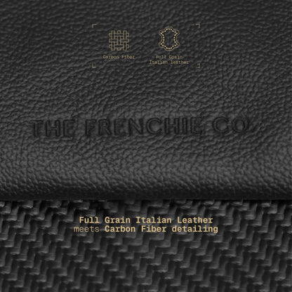 The Frenchie Co. - Work/Travel Speed Backpack - Expandable 23-30 L Laptop Pack - Anti-theft magnetic closure - Ballistic nylon body with full-grain Italian leather trim