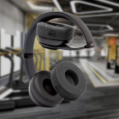WC SweatZ Solo - Patented Earpad Sweat Covers for Beats Solo 4 & 3, Made by Wicked Cushions | Sweatproof & Machine Washable | Black