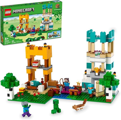 LEGO Minecraft The Crafting Box 4.0 Building Toy - Pretend Playset for Boys &amp Girls Ages 8+ - Gift for Birthdays - Minecraft Toy for Kids &amp Video Game Fan - 21249