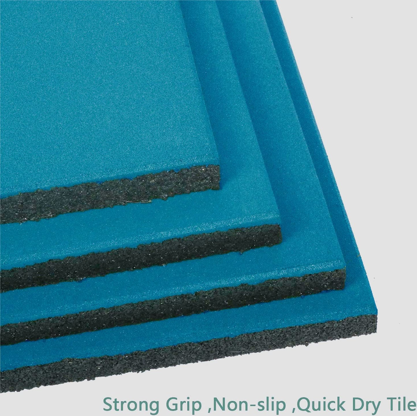 MYOYAY 1" Thick Interlocking Tiles 4 Pack 20" x 20” Rubber Flooring Mats Non-Slip Heavy-Duty Mats for Playground, Indoor and Outdoor Gym Floor, Sport Floor, Backyard Play Area