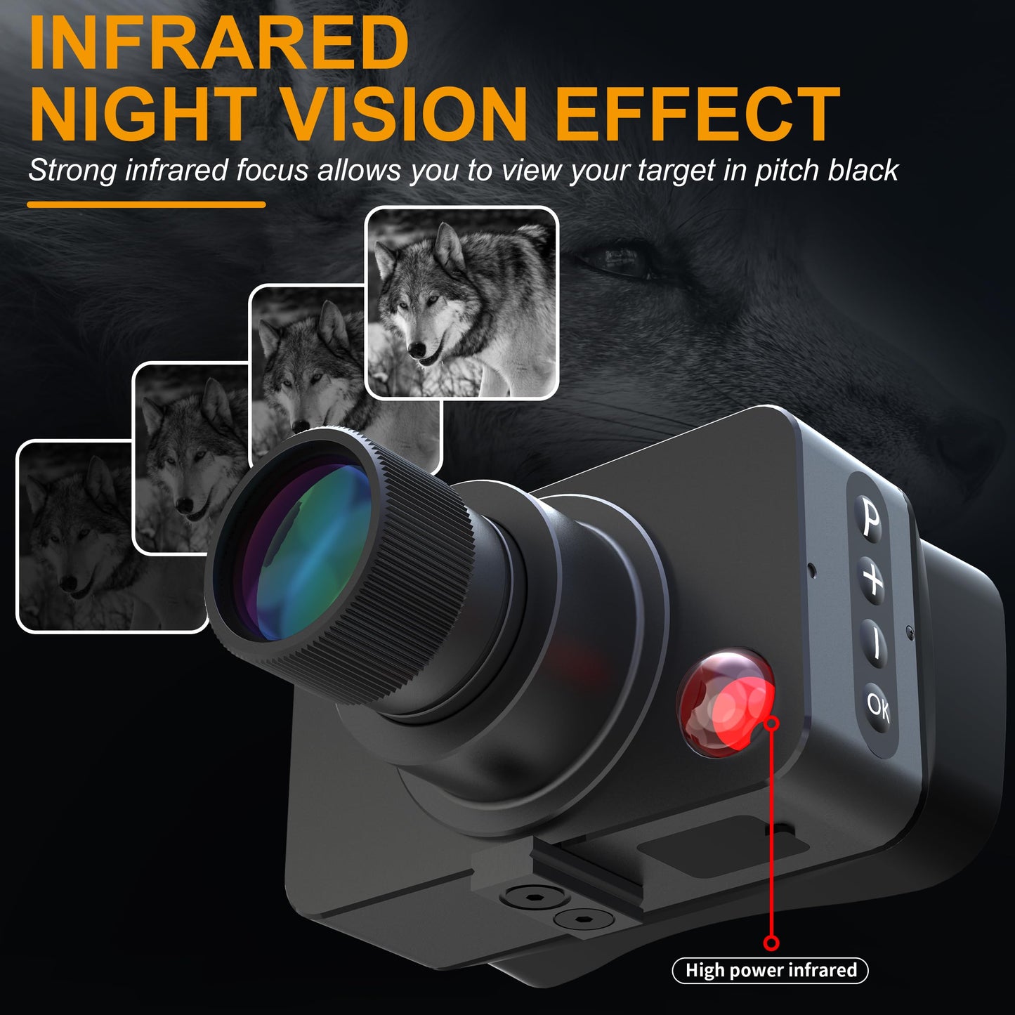 Thermal Bow Sight,Night Vision Goggles Digital Crosshair Monocular Bow Sight for Observing Animals at Night Ideal for Hiking & Camping