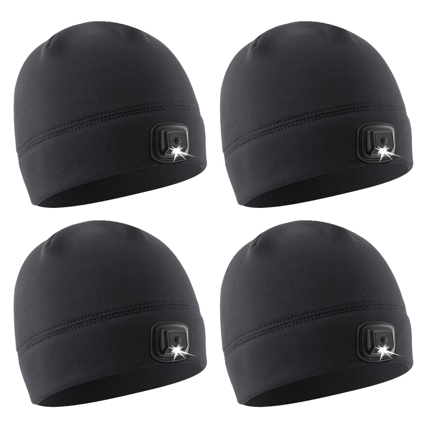 POWERCAP LED Hat Light 150 Lumens Rechargeable Fleece Beanie with Bright Built-in Headlamp Waterproof LED Warm One Size Cap