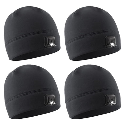 POWERCAP LED Hat Light 150 Lumens Rechargeable Fleece Beanie with Bright Built-in Headlamp Waterproof LED Warm One Size Cap