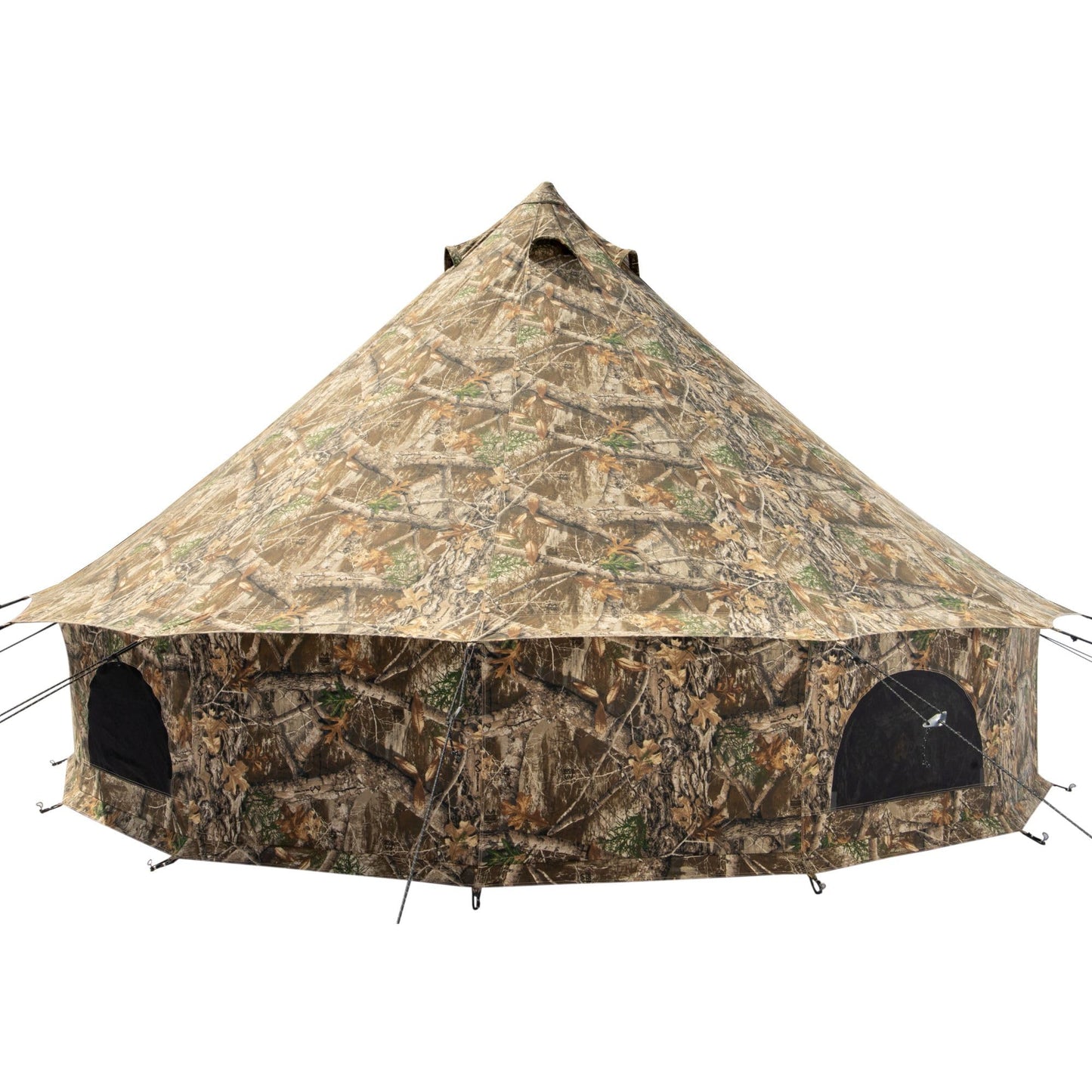 WHITEDUCK Regatta Canvas Bell Tent - w/StoveJack, Waterproof, 4 Season Luxury Camping and Glamping Yurt Tent Outdoor (20' (6M), Water Repellent, Realtree Edge)