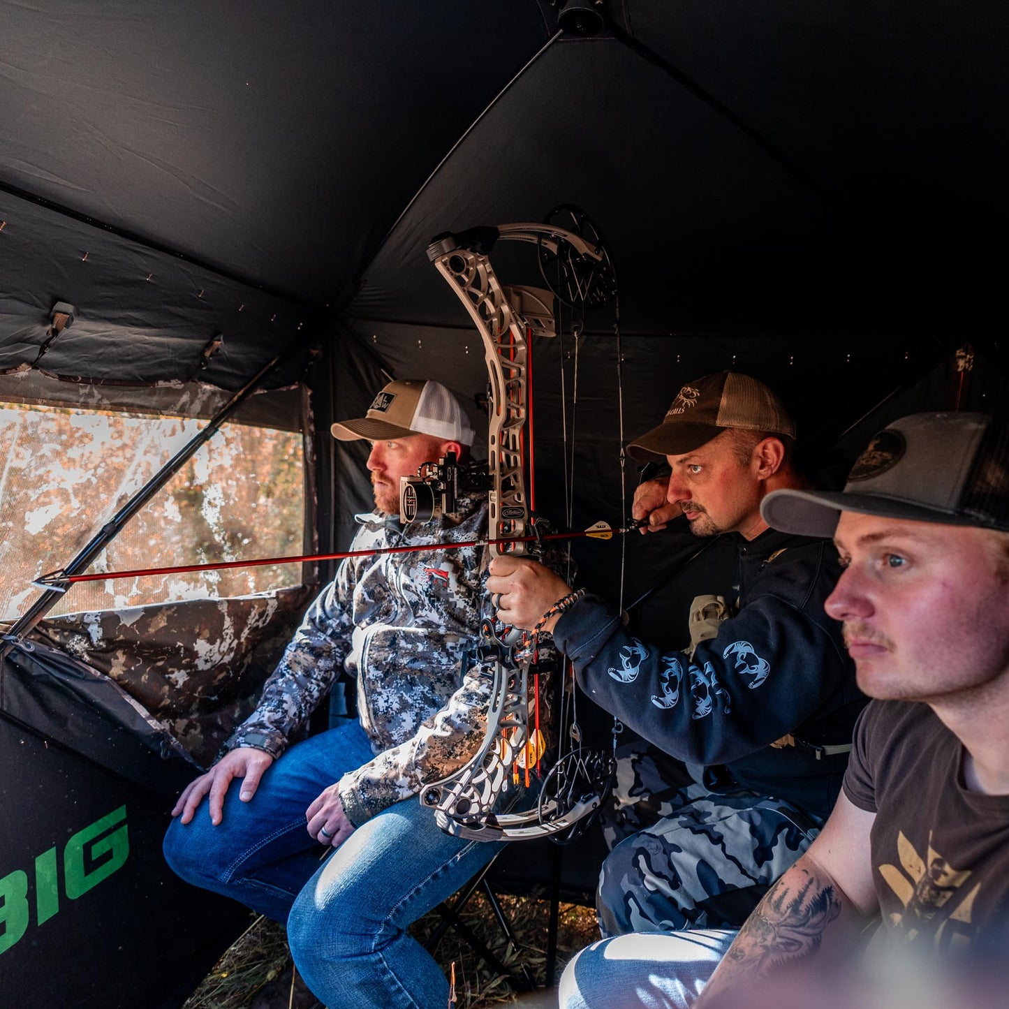 Barronett Blinds® Ace 250, Portable Hunting Blind, Large Pop-Up Hub Blind, Panoramic Shooting Windows, Lightweight, Crater™ Harvest, 75” x 75” x 67”, AC250CH