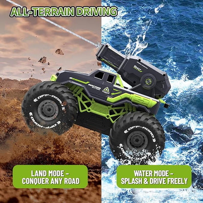 Waterproof RC Stunt Car for Kids – 4WD Double-Sided 360° Flip Remote Control Vehicle with Hand Gesture Sensor Colorful LED Wheels Rechargeable Off-Road Toy for Boys Girls Age 6-12