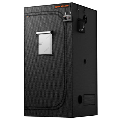 Spider Farmer 3x3 Grow Tent, 36"x36"x72", with Hook for Controller, Enlarged View Window, 1680D Thicken Mylar Canvas, Removable Floor Tray for Indoor Hydroponic Growing for SF2000Pro, SE3000, G3000