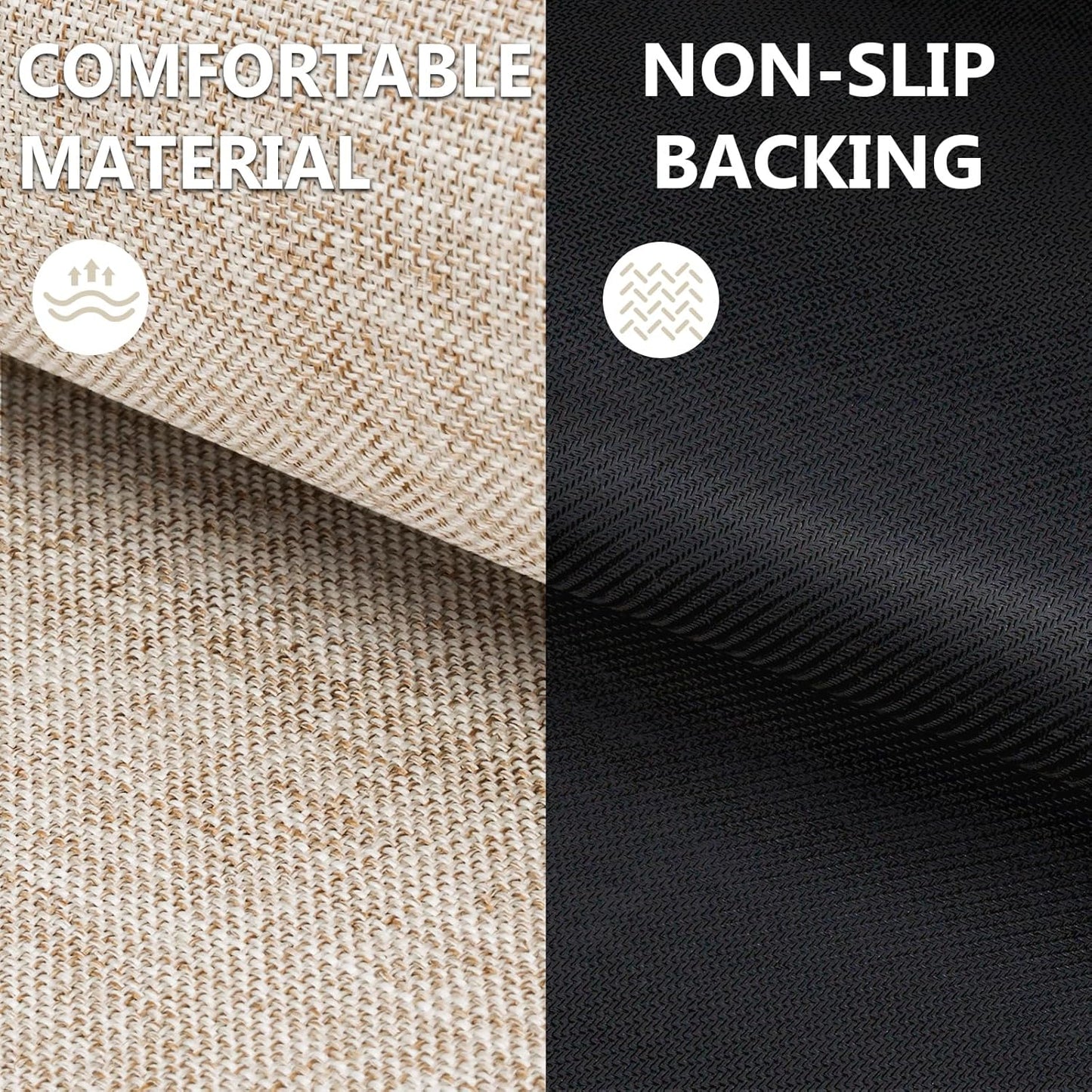 LEKEEPGO Ultra Thin Indoor Door Mat - Non-Slip Rubber Backing | Washable 17"x29" Khaki Entry Mat